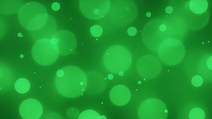 Beautiful green bokeh background with blurred circles