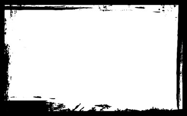 The horizontal vector orange and black banner background with grunge border