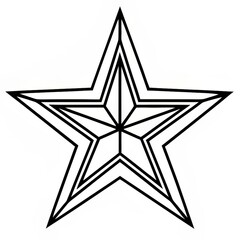 Obraz premium decorative star outline emblem