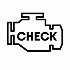 Check engine vector information sign