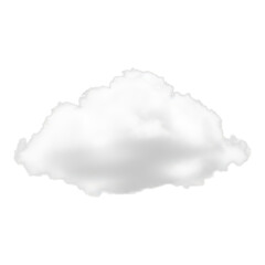 Obraz premium A large white fluffy cloud isolated on transparent background