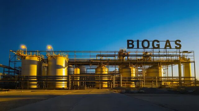 Biogas plant.