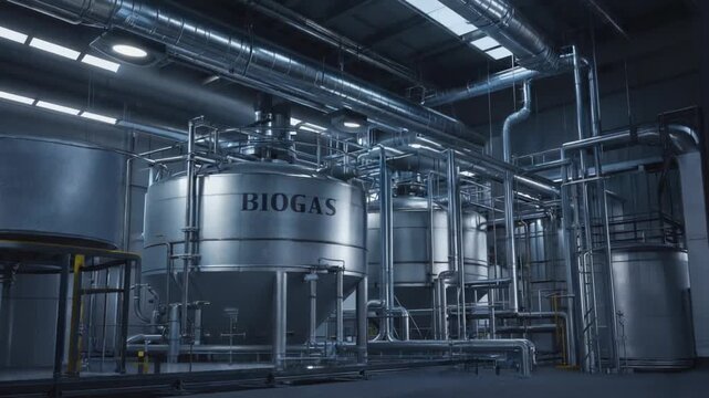 Biogas plant.