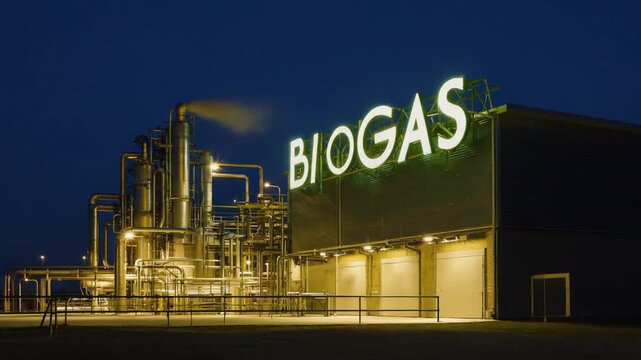 Biogas plant.