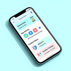 Digital Parenting Control App Managing Screen Time and Ensuring Online Child Safety