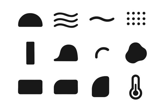 Slab tile smooth temperature temp icons vector icon dot symbol shape abstract