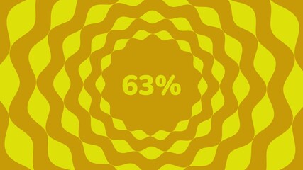 Abstract Yellow Geometric Pattern with Percentage Overlay. - Powered by Adobe