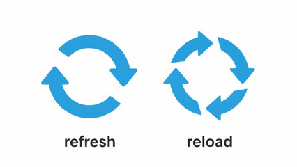 Refresh and Reload Icons - A Visual Guide to Web Page Updates.