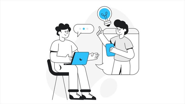 Online Meeting Animation MP4 File