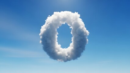 Cloud shaped as a letter in the sky, suitable for branding, cover design, logos, and creative projects needing custom typography elements.