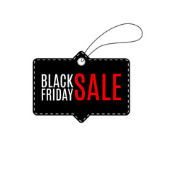 Black friday sale tag isolated on transparent background