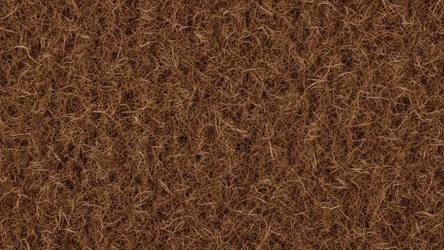 Flat Coconut Coir Texture for Hydroponic System Design and Agricultural Technical Drawings | Full-Coverage Brown Fibrous Pattern