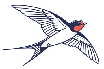 Swallow Bird Silhouette Clean Wildlife Vector Art