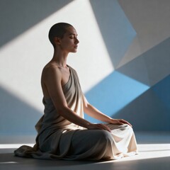 Abstract Corporate Wellness Concept Promoting Balance, Mental Health and Professional Wellbeing