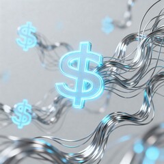 Abstract Online Education Technology Concept Representing Digital Learning and Knowledge Growth