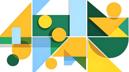 Background of various geometric shapes