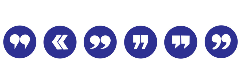 Set of quote marks, quotes icon vector sign design