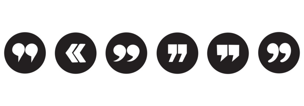 Set of quote marks, quotes icon vector sign design
