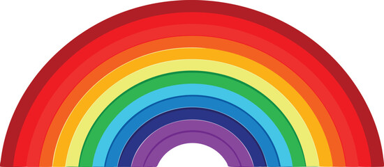 Fototapeta premium Colorful rainbow arc with multiple bands spectrum 