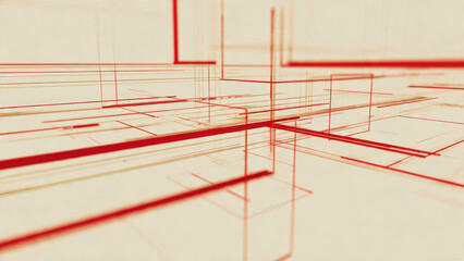 Abstract Red Lines Background