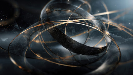 Abstract Rings with Light Streaks