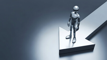 A compelling conceptual visualization illustrating a severe economic downturn, significant business challenges, and the individual's struggle amidst a profound downward market trend