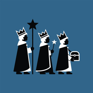 epiphany three wise men religious design vector illustration