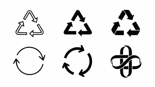 Recycling Symbols - A Collection of Eco-Friendly Icons for Sustainable Living.