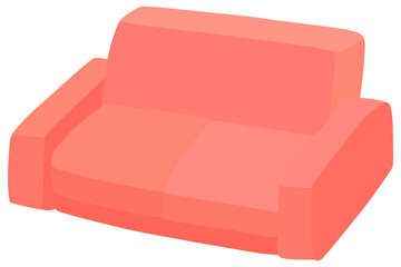 シンプルな二人がけのソファのイラスト ベクター素材