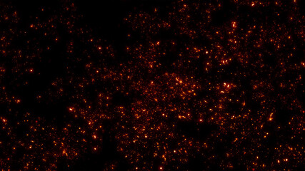 Floating embers sparks background PNG transparent. Opacity or screen mode usage for overlay