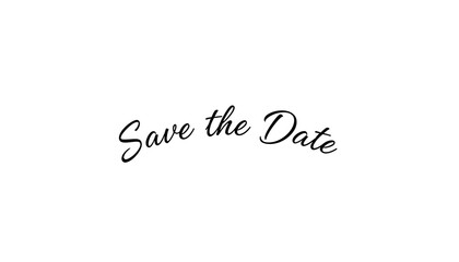 A wedding invitation card with elegant black script on a white background