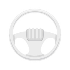 Steering wheel icon. Cartoon steering wheel vector icon for web design
