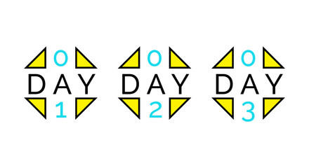 Number bullet point. Simple design elements. Colorful vector illustration