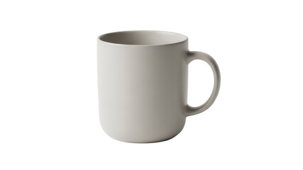 Modern sage green ceramic mug isolated PNG, minimalist design for coffee or tea on transparent background, kitchenware and drinkware