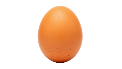 Brown chicken egg isolated PNG on transparent background, natural food ingredient for cooking and baking recipes