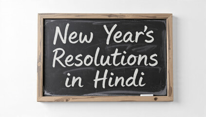 Obraz premium New Year's Resolutions in Hindi