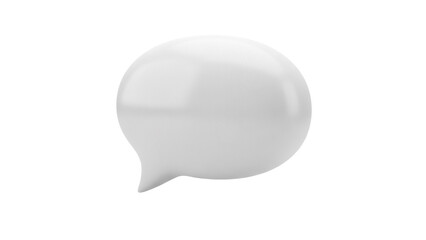 3D speech bubble PNG isolated on transparent background, communication and social media concept for graphic design and web elements