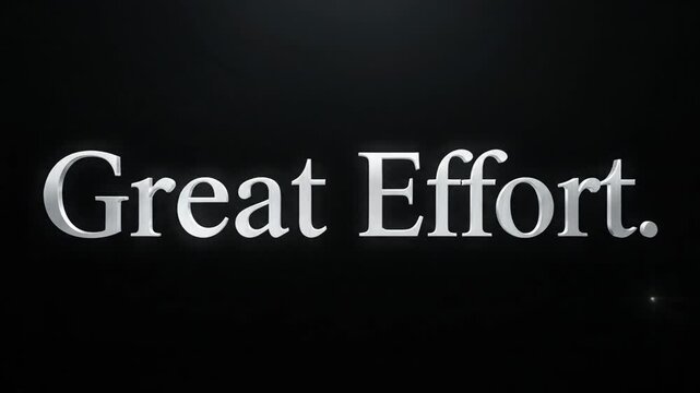 Sequence of Inspirational Texts Highlighting the Power of Great Effort and