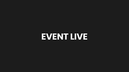 Event Live Minimal Particle Text Animation 4K Live Event Broadcast and Streaming Announcement