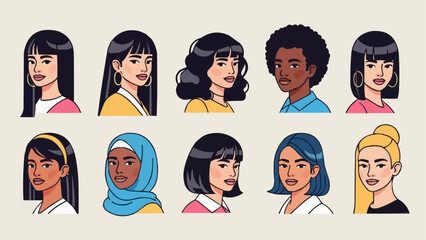 Diverse Women Portraits - A Celebration of Global Beauty and Culture.