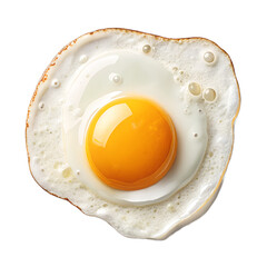Sunny Side Up Fried Egg Isolated on Transparent Background