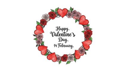 Happy valentine's day wreath