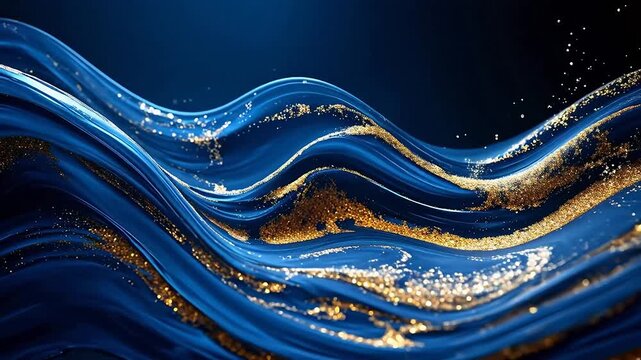 DeepBlueandGoldWavePattern