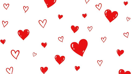 Scattered hearts pattern