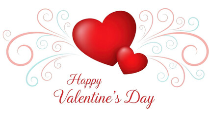 Happy valentine's day with hearts