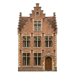 Fototapeta premium Traditional Flemish brick house with stepped gable