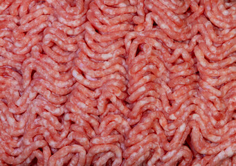 Close-up with mince meat or ground meat