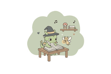 soft color cartoon illustration