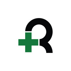 Letter R Healthcare Logo Design, Modern Medical Branding Concept with white background.