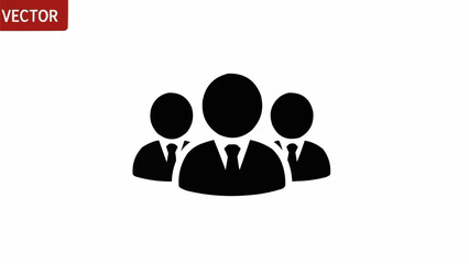 Fototapeta premium Silhouette of a Team of Business People in Formal Attire.